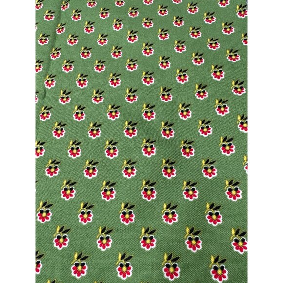 Green Cotton Fabric with Tiny Floral Pattern 10" x 38" For Sewing & Craft Projec - Picture 1 of 5